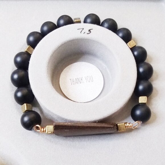 Twisted 2! Masculine Vibes! Stretch Bracelet! Gender Fluid Unisex  LGBTQ  7-7.5" - Picture 4 of 6